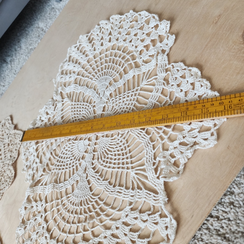 Elegant Cream Crochet Doilies Set - Picture 8 of 8